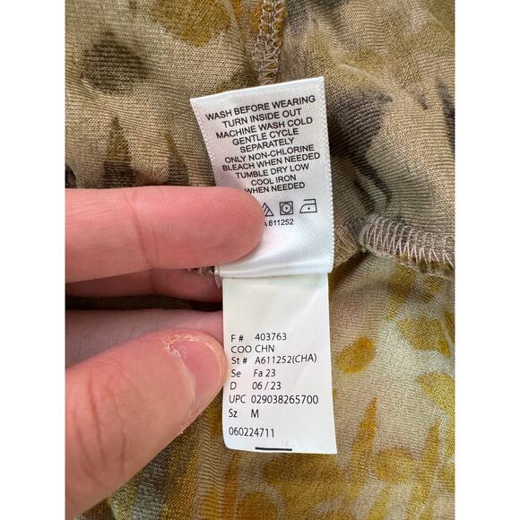 LOGO by Lori Goldstein Tie Dye Clip Jacquard Sleeveless Top Champagne Medium - Picture 12 of 14